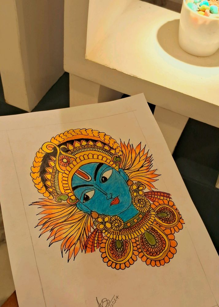 Drawing Of Lord Krishna