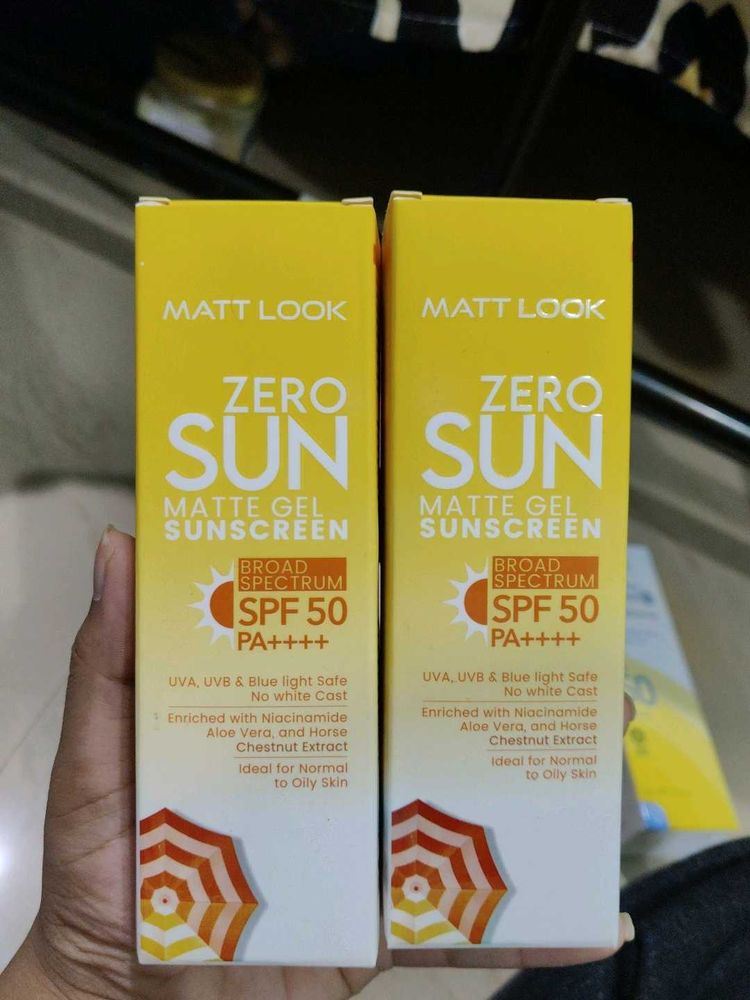 Mattlook zero sun matte gel sunscreen