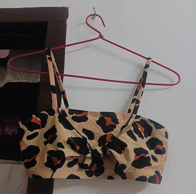 Cheetah Print Tube Bra