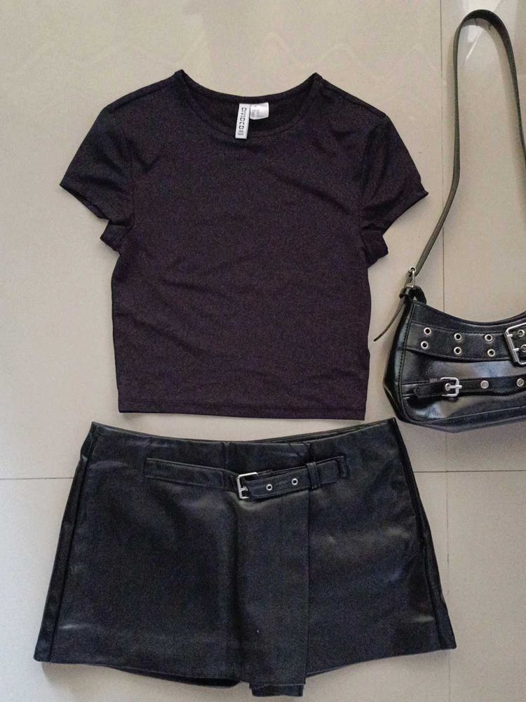H&amp;M Black Fitted Top