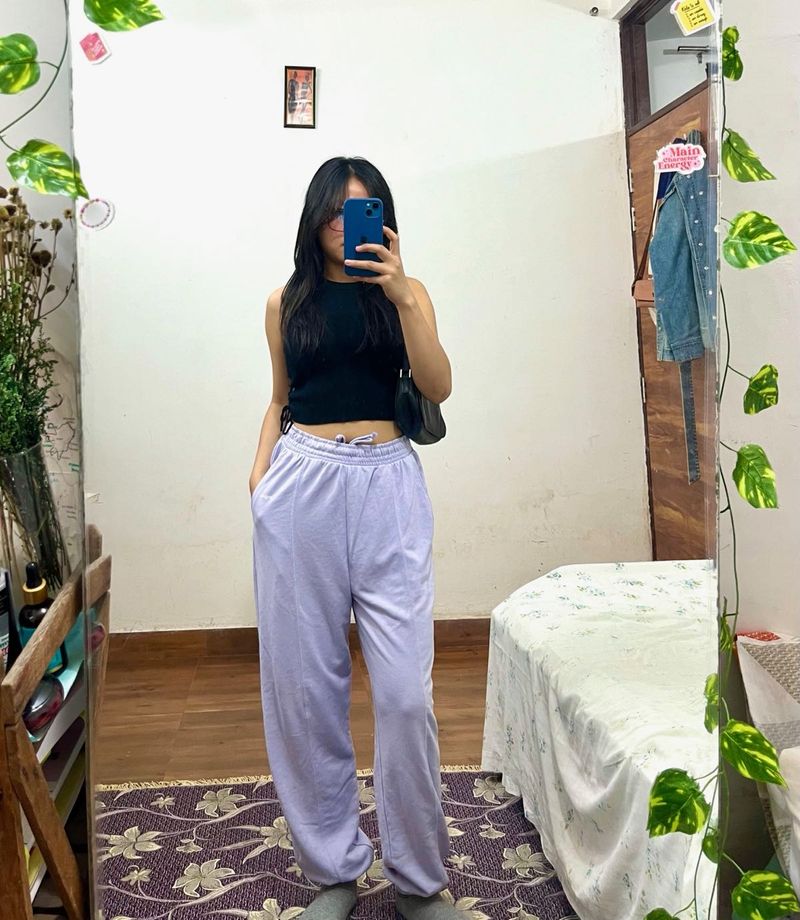 Lavender Jogger Pants.