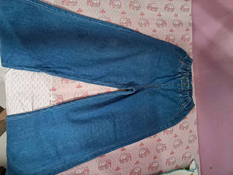 Wide Leg Denim Pants