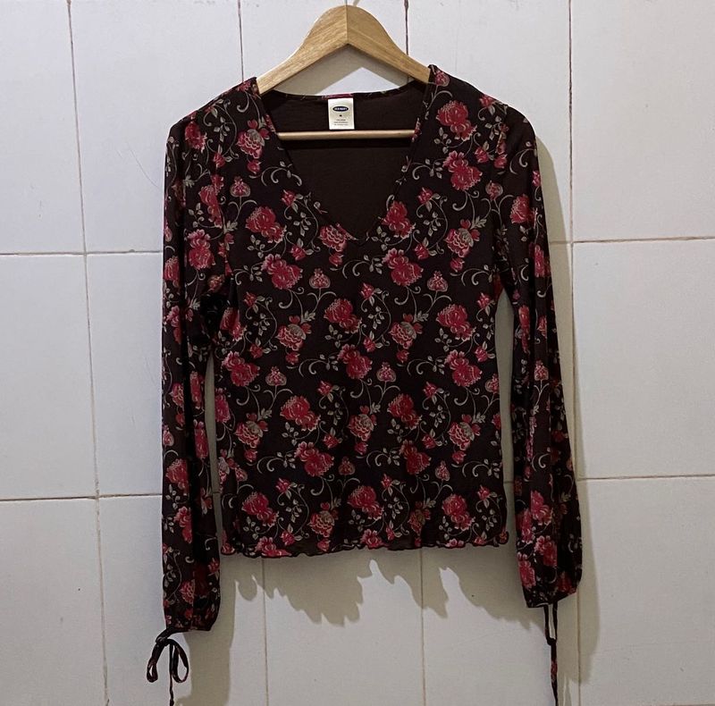 Old Navy Floral Long Sleeve Top