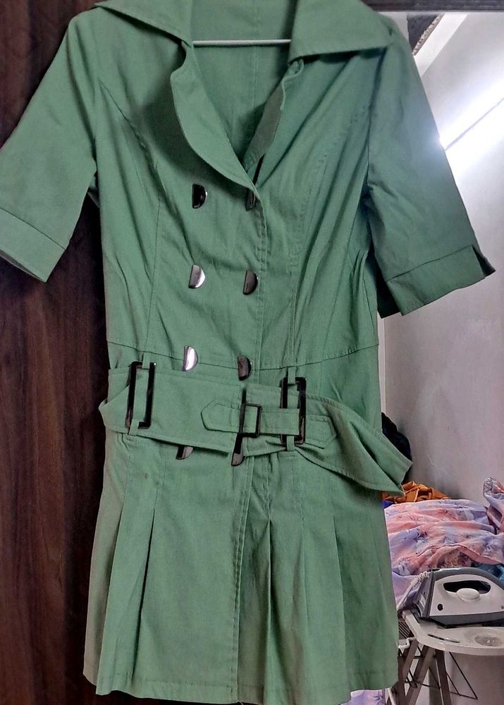 Pista Green Colored Dress