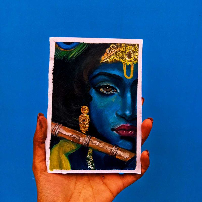 Krishna Oil Painting, Open For Customize