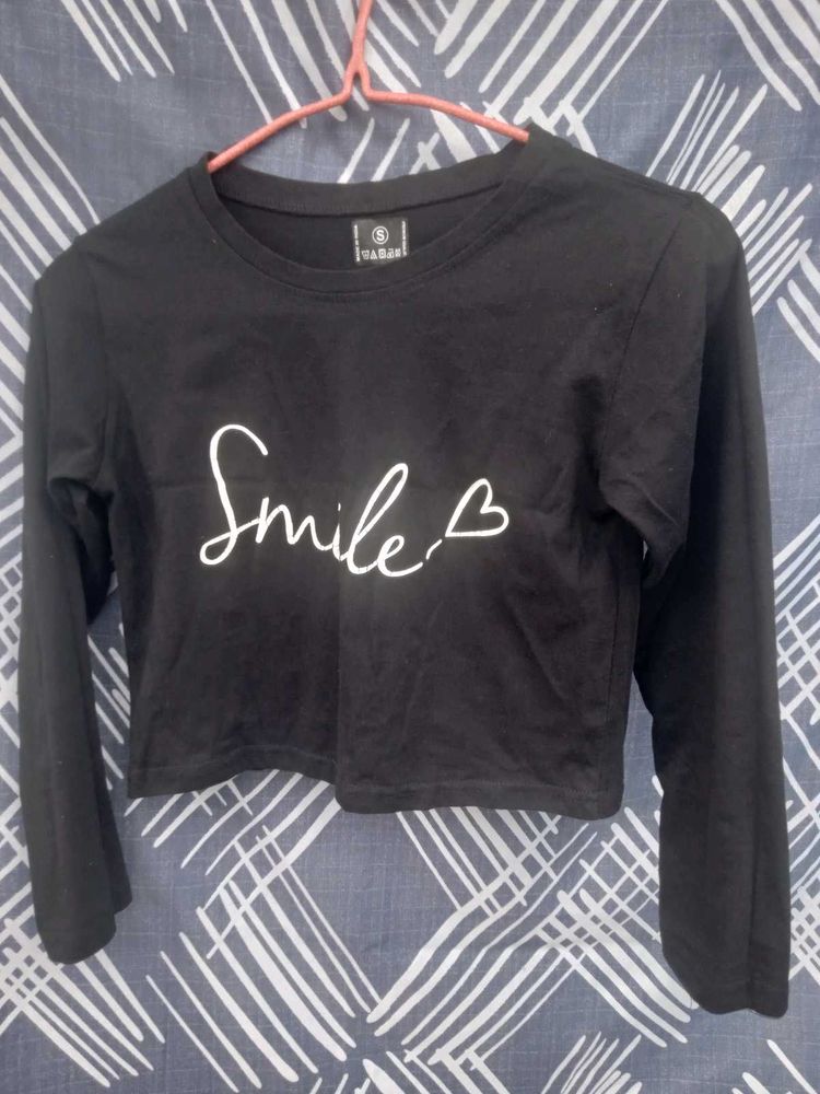 Black Smile Long Sleeve Tee