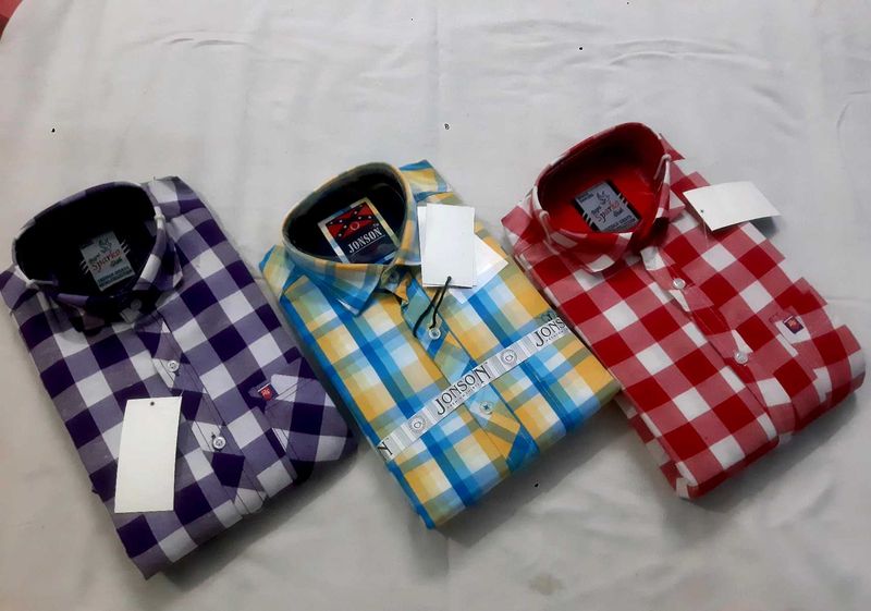 Men&#39;s Checkered Casual Shirts - Bundle of 4