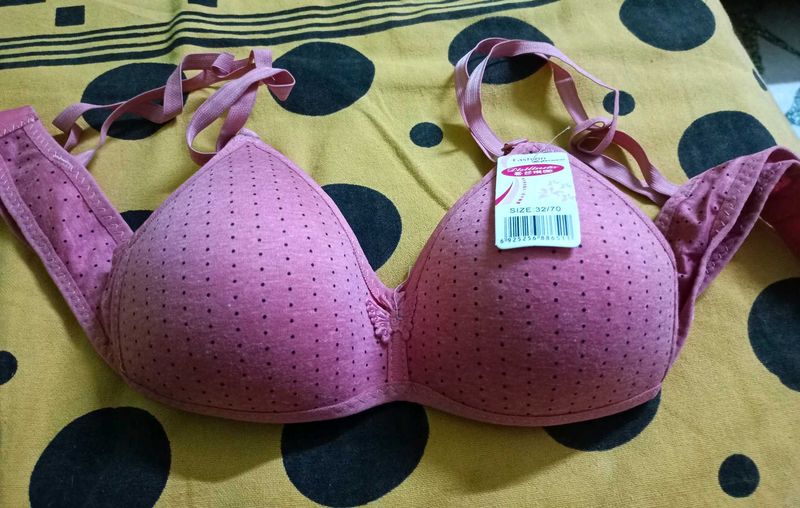 Black And Pink Padded Bra