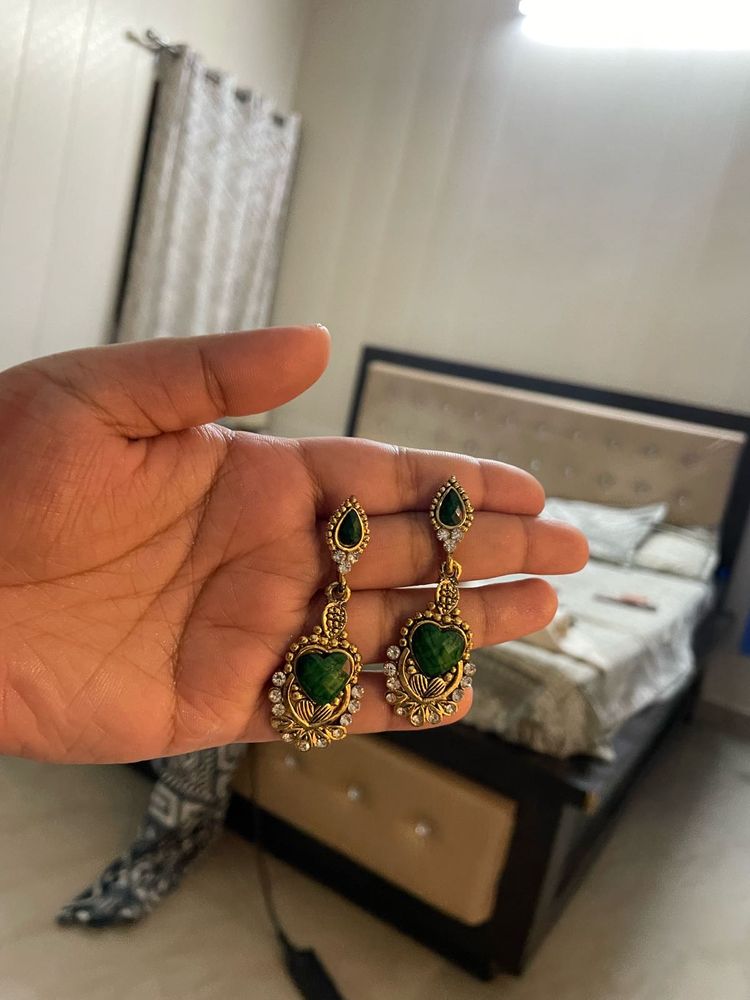 Emerald Drop Earrings