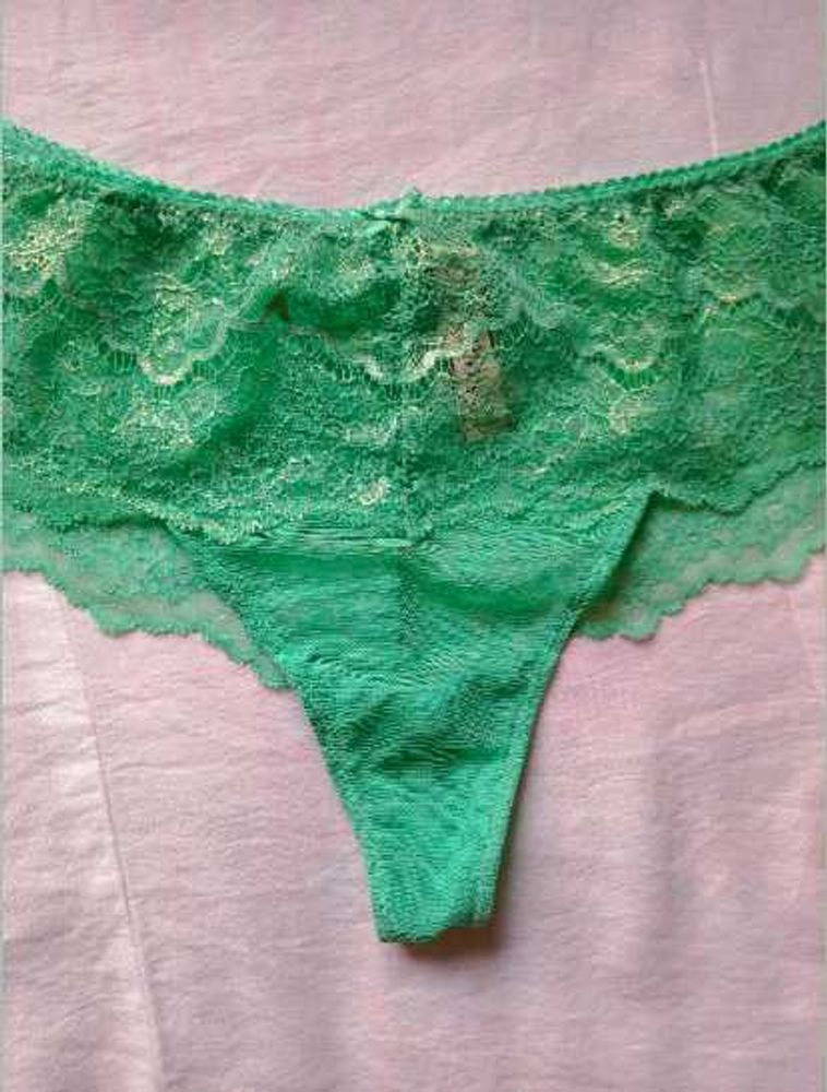 Green Lace Thong By Victoria Secret