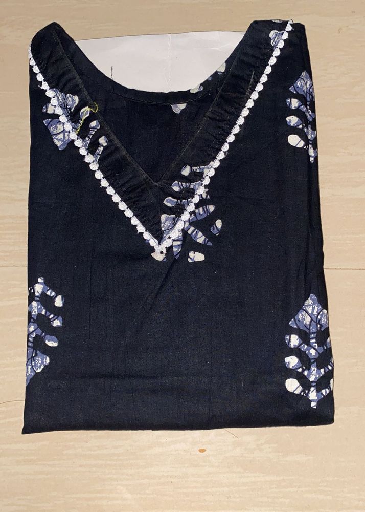New Black And White Short Kurti