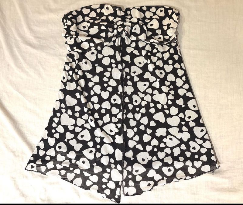 Beautiful Strapless Mesh Top