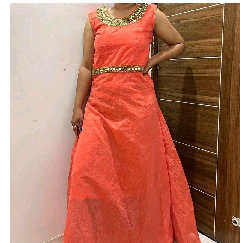 Peach Colour Frock