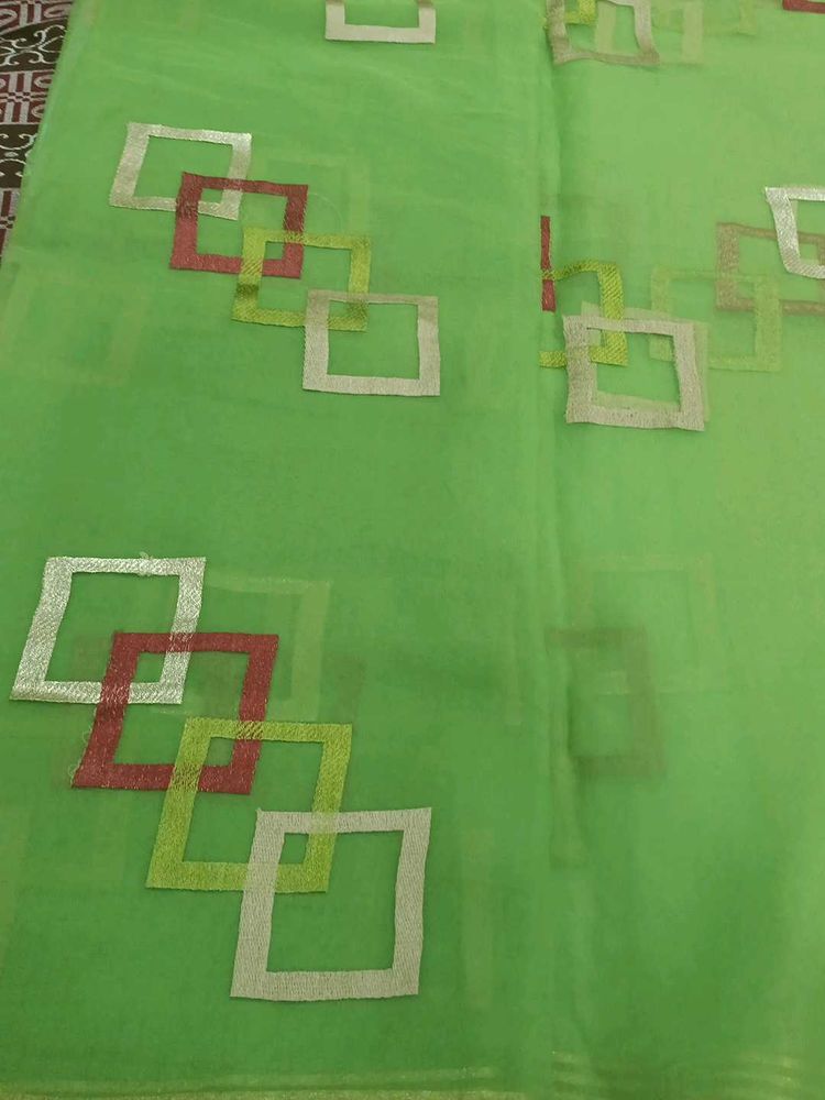 Green Embroidered shree