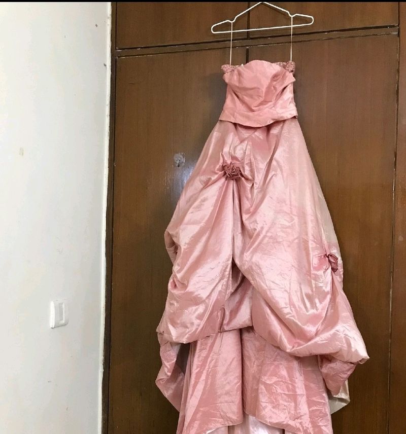 Pink Taffeta Ball Gown