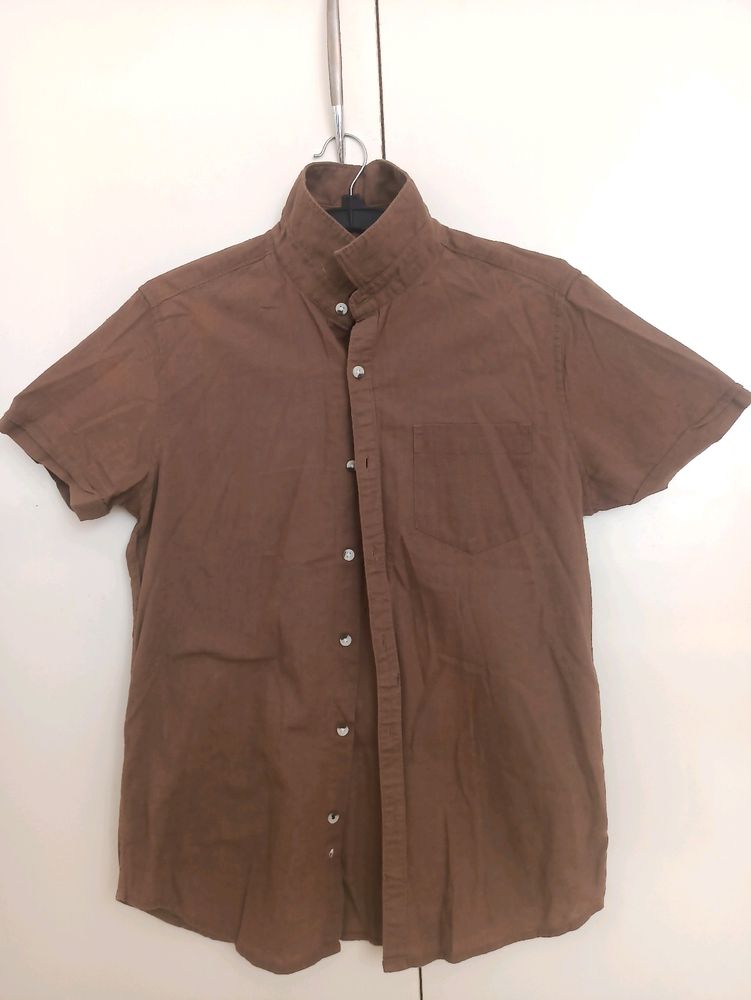 Brown Cotton Shirt