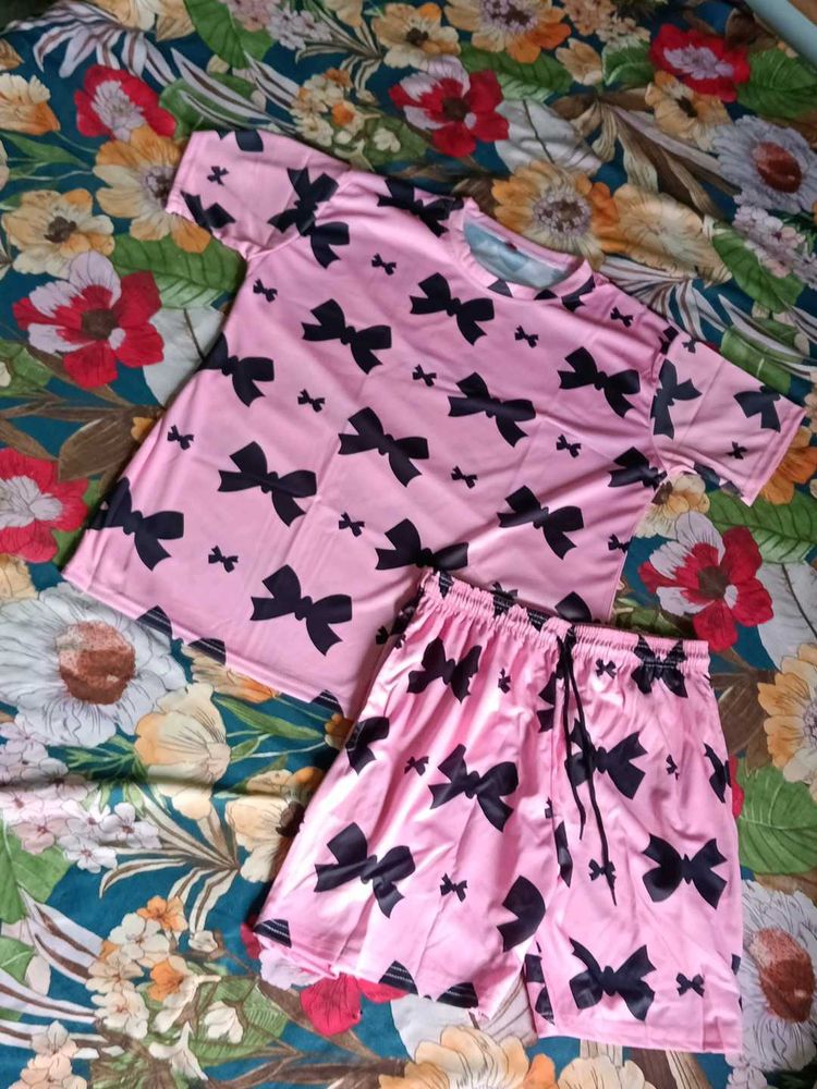Pink Bow Pajama Set