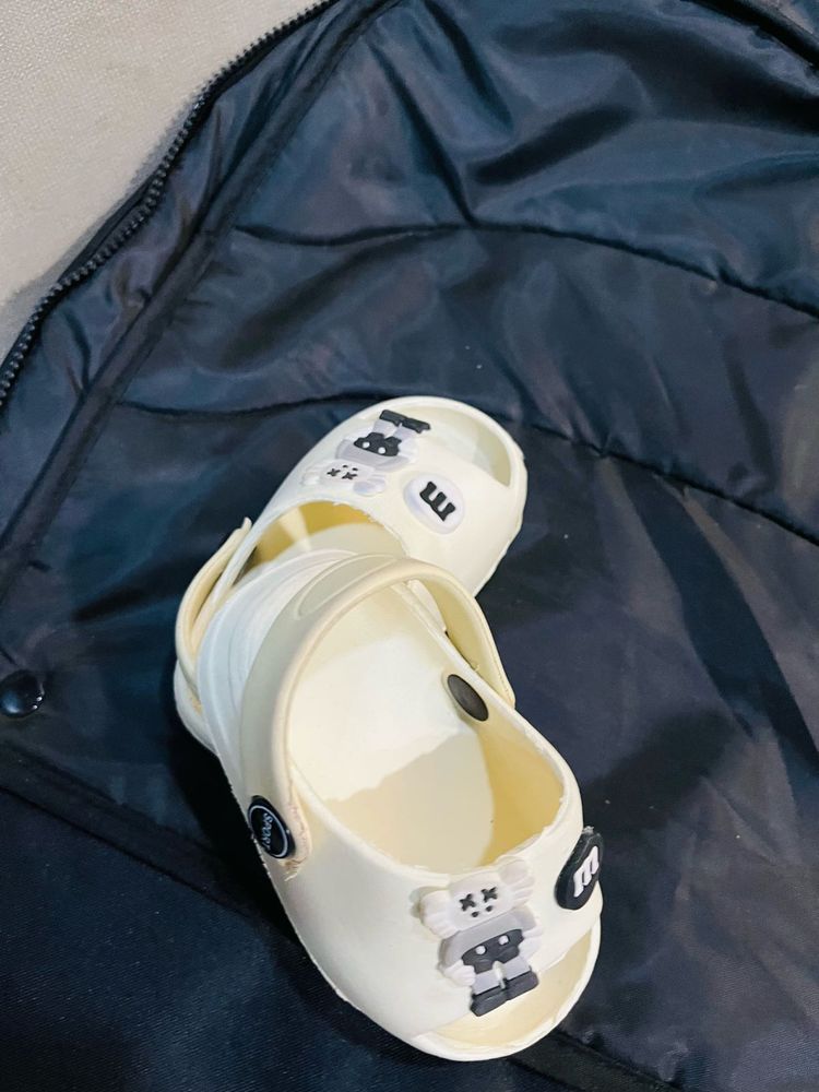 AJIO Baby Off white Crocks