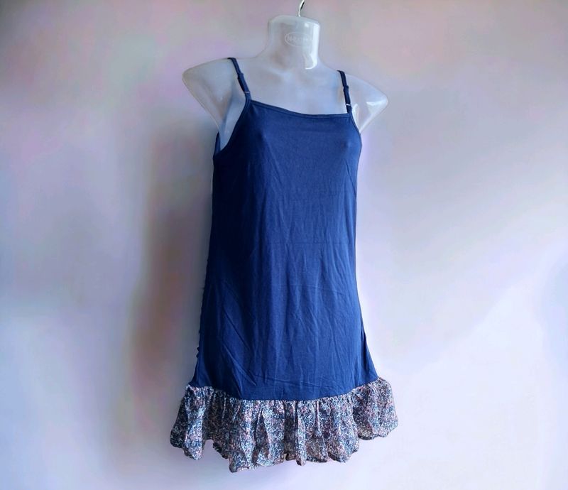 Imported Long Camisoles With Frilled Border