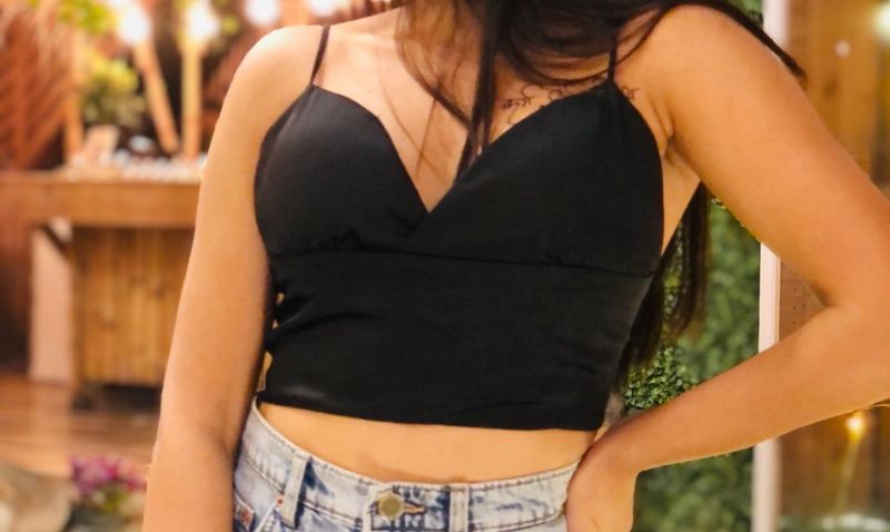 Black Party Top With