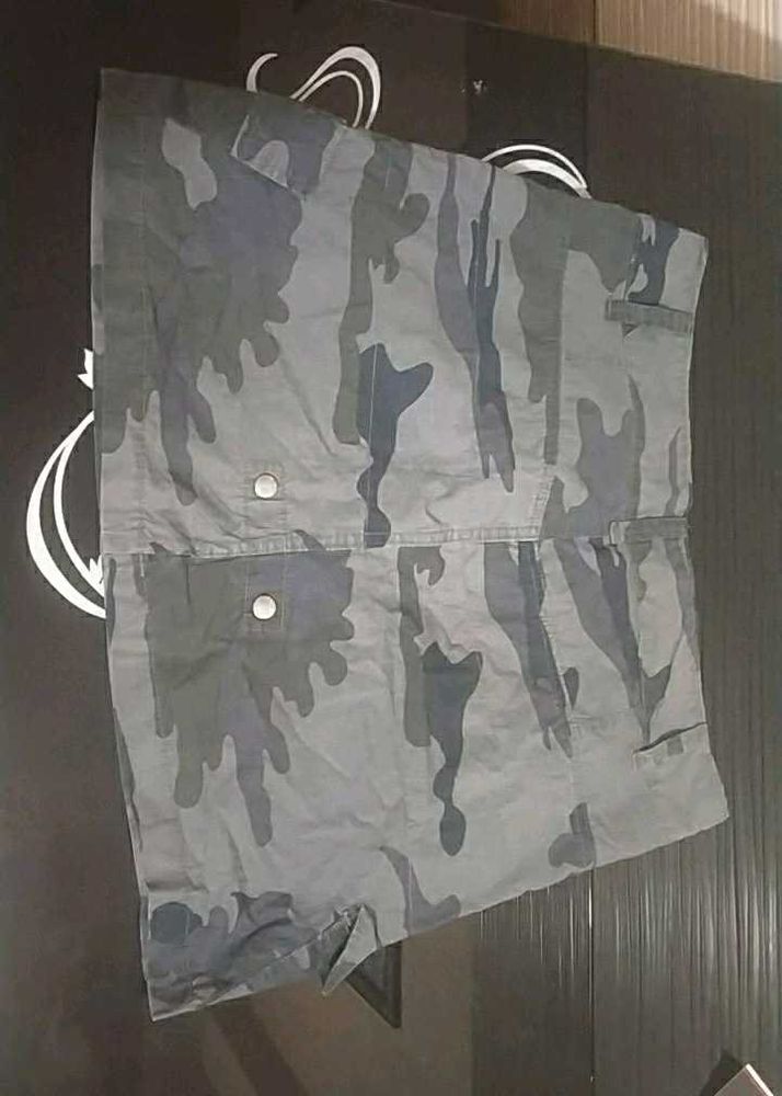 Army Print Mini Skirt