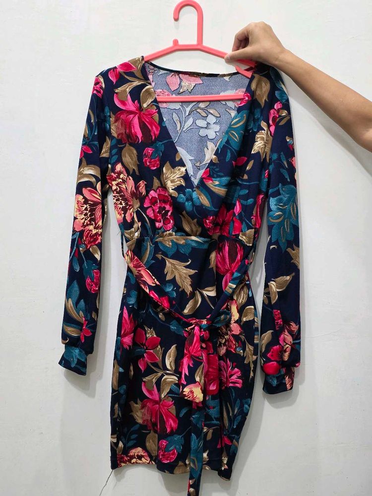 Floral Wrap Dress