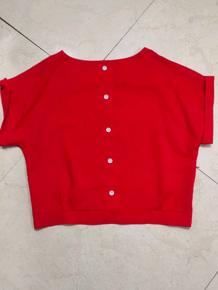 Red Crop Top