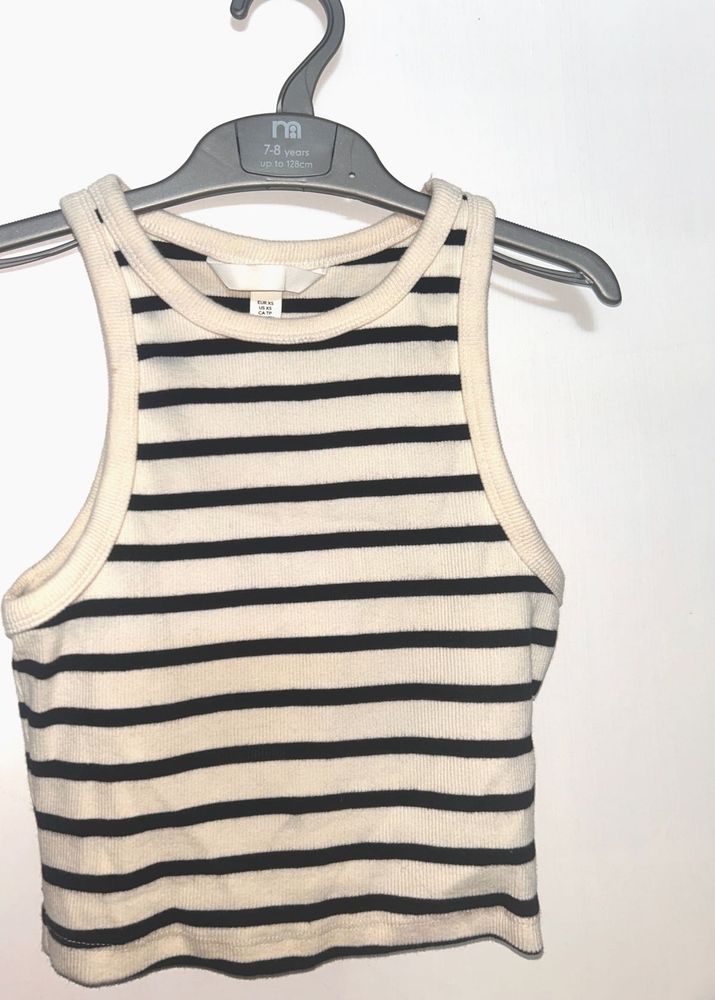 Striped Cropped Tank Top