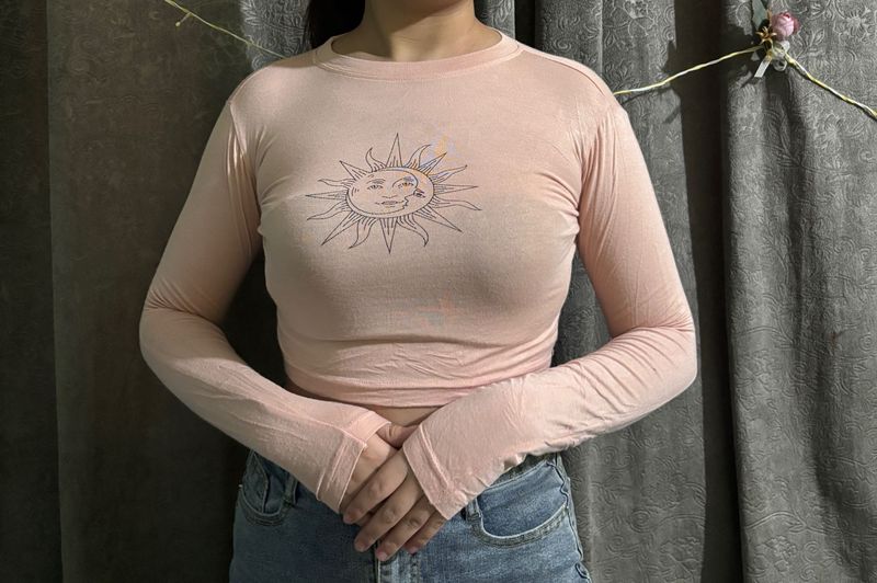 Cute Sun Graphic Long Sleeve Top