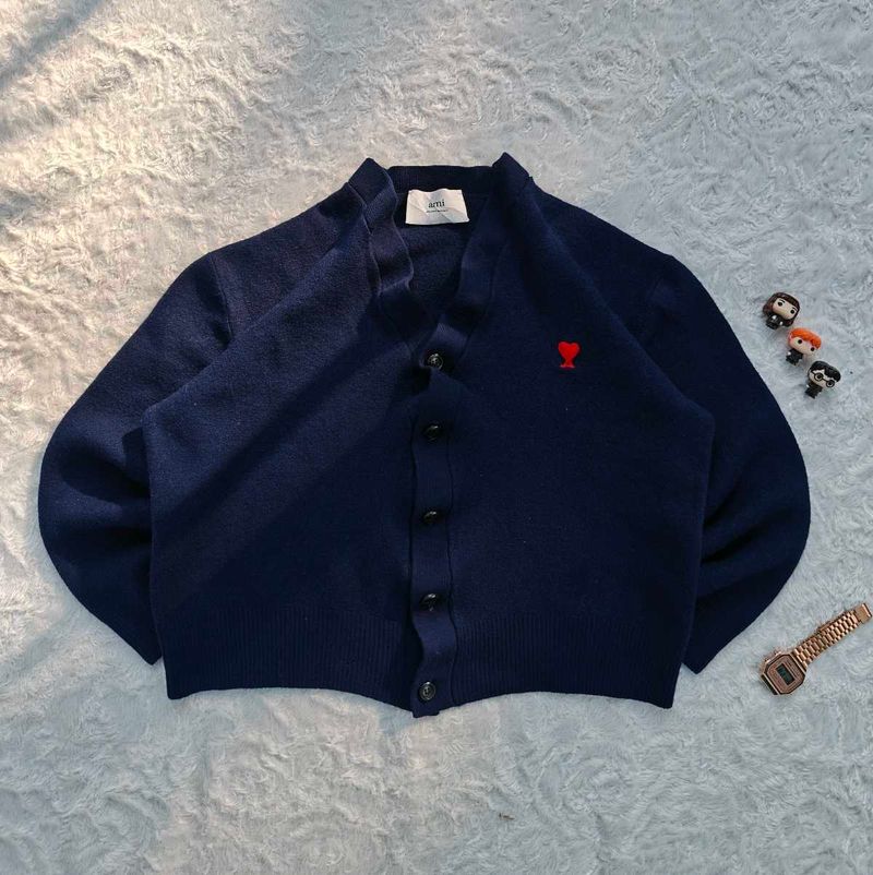 AMI ❤️ Paris Navy Cardigan