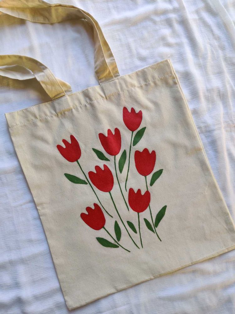 Floral Print Canvas Tote Bag🌹✨