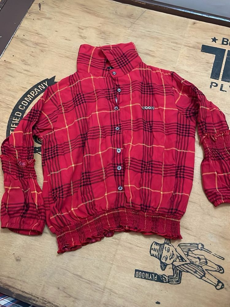 Red Plaid Top