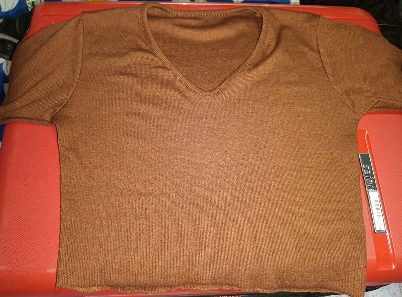 Brown Crop Top