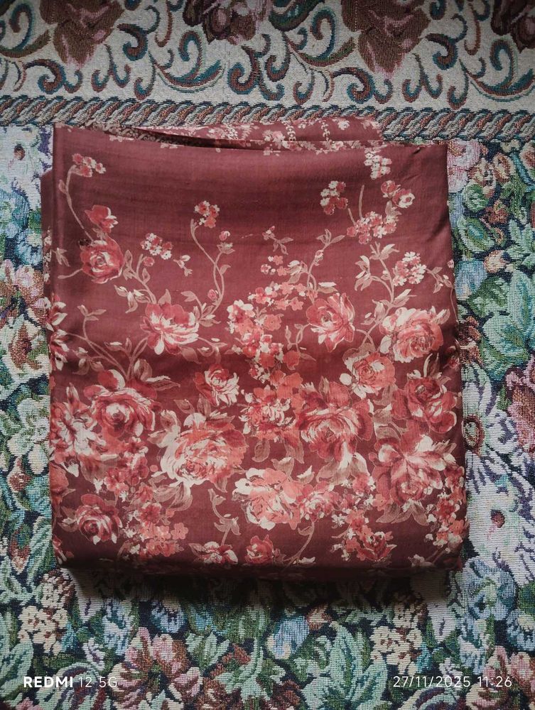 Maroon Floral Delight Women Saree