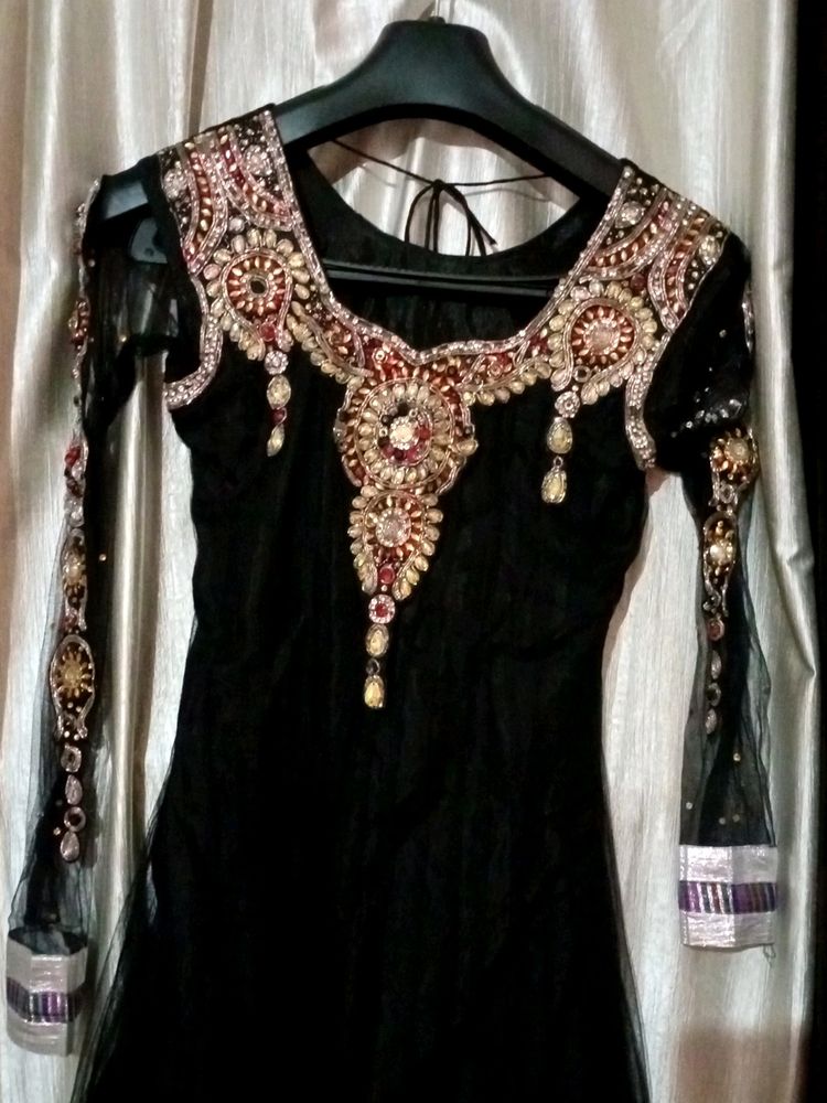 Wedding Wear Hand Work Frock Suit Set