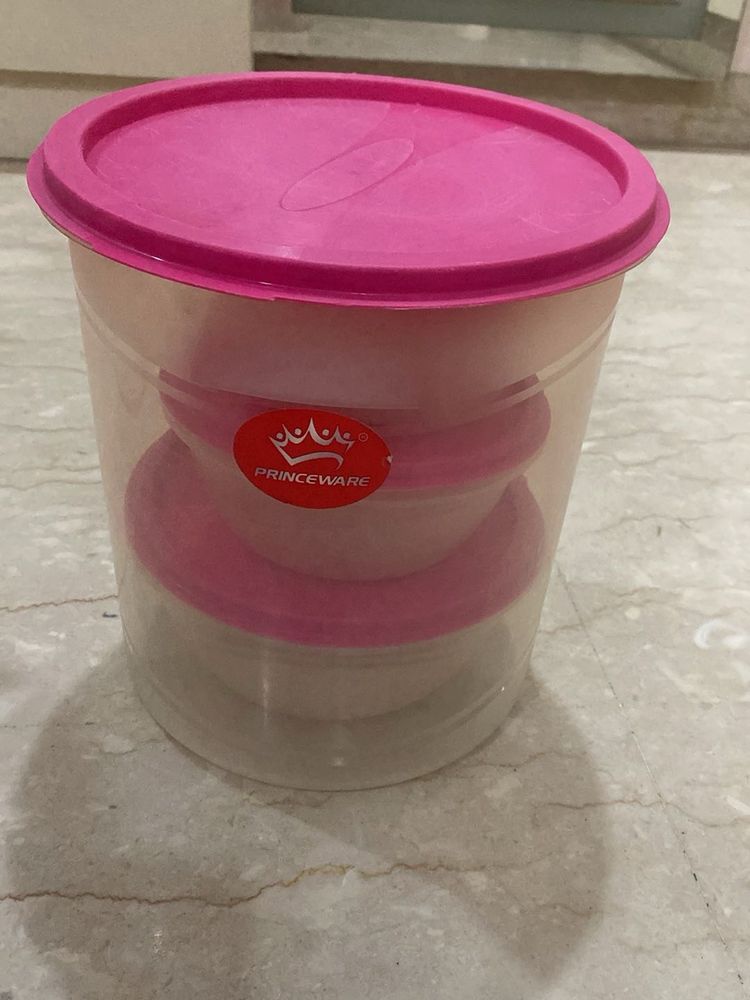 Princeware 5 Kitchen Containers/ Storage Jars +Lid