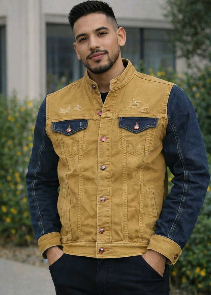 Stylish Two-Tone Denim Jacket