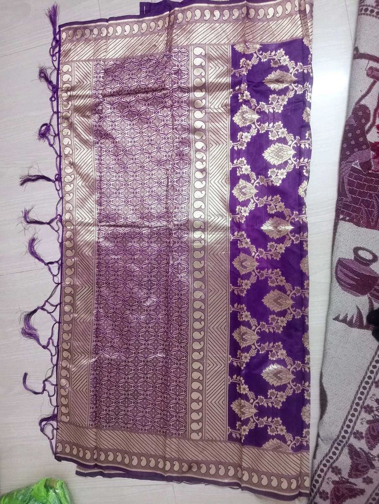 New purple Pattu Silk Heavy Saree