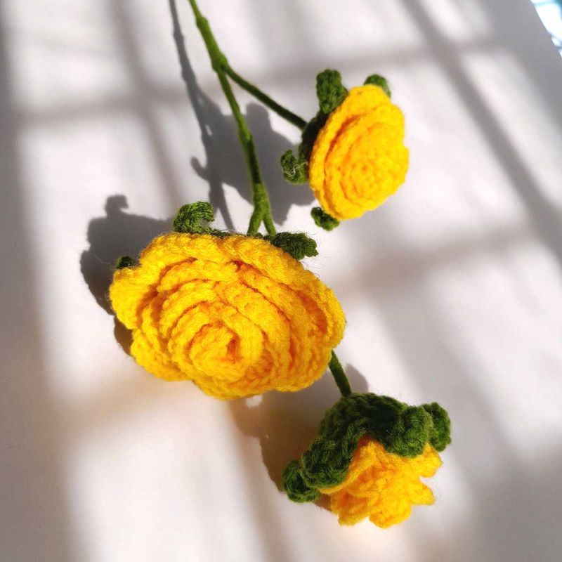 Yellow Rose Crochet (valentines Day)