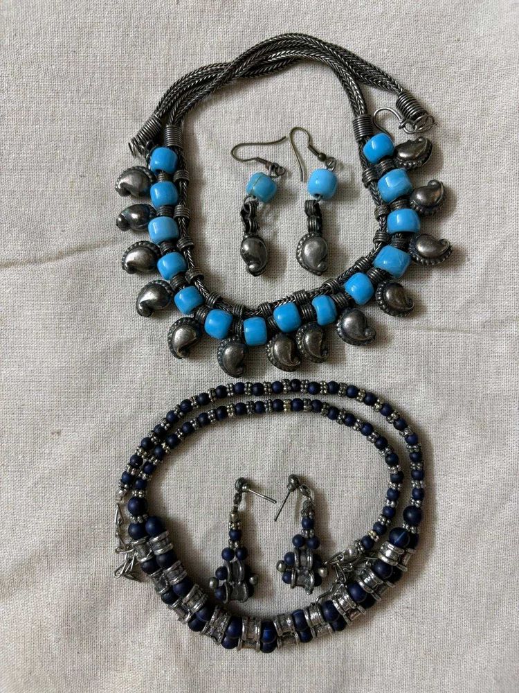 Boho Jewelry Set - Necklace &amp; Earrings