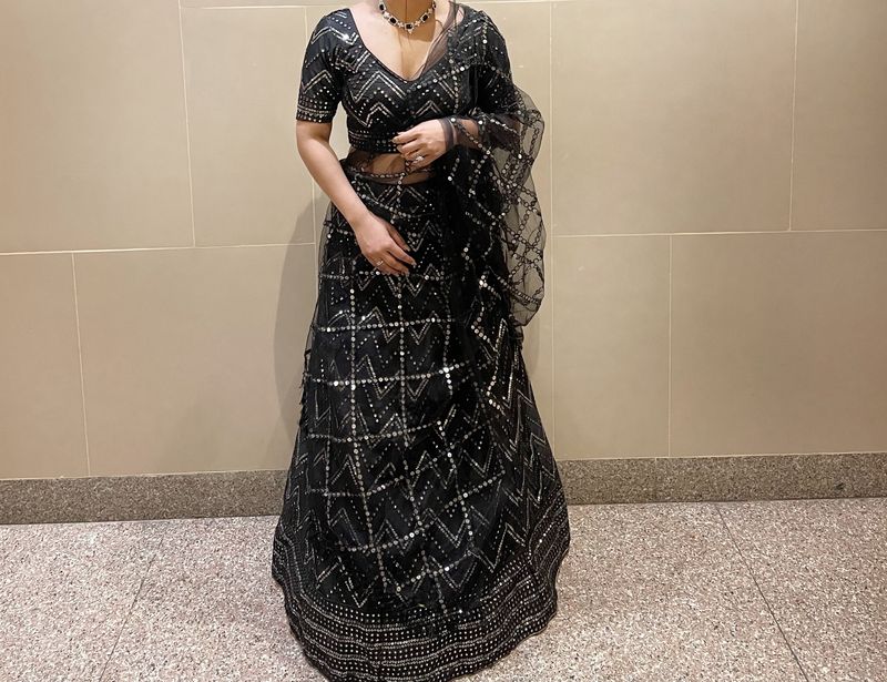 Black Colour Lehenga