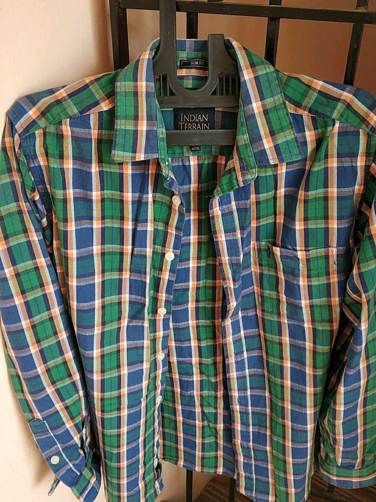 Indian Terrain , Checked Shirt