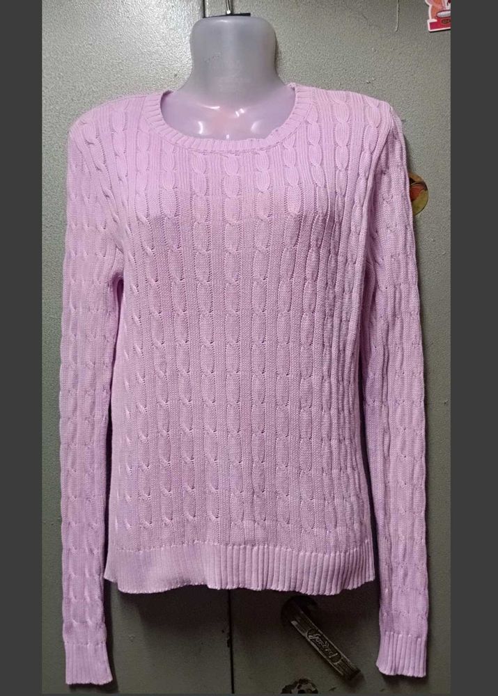Lavender Cable Knit Sweater