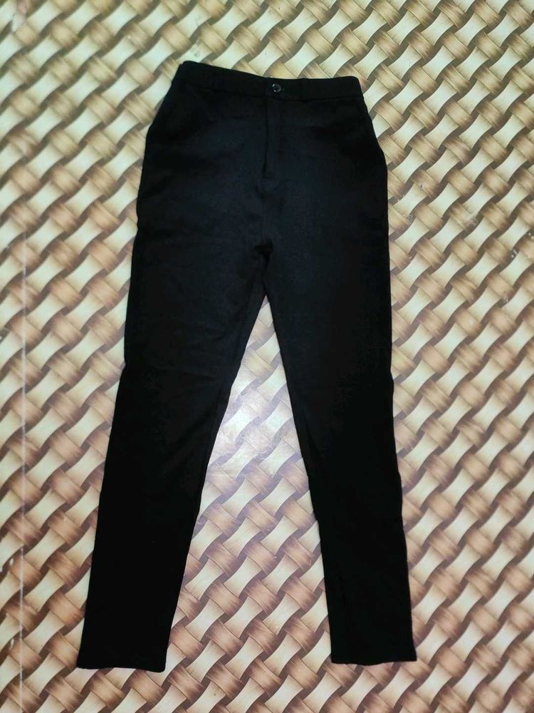 Black Straight Fit formal Pants