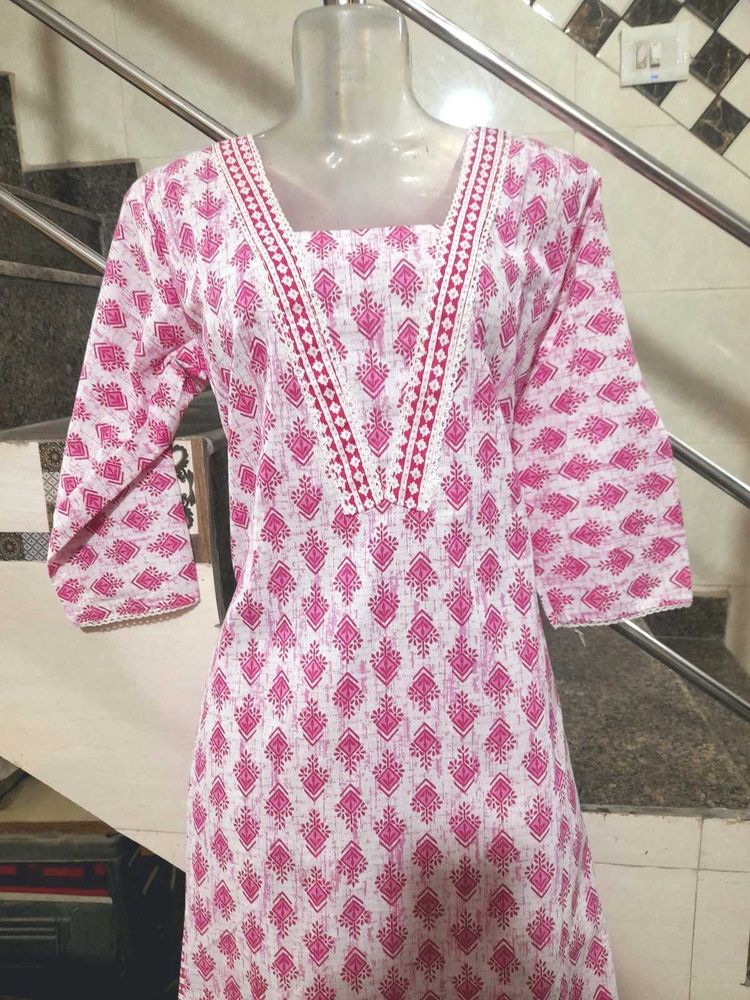 (New)Pink Kurta Co Ord Set