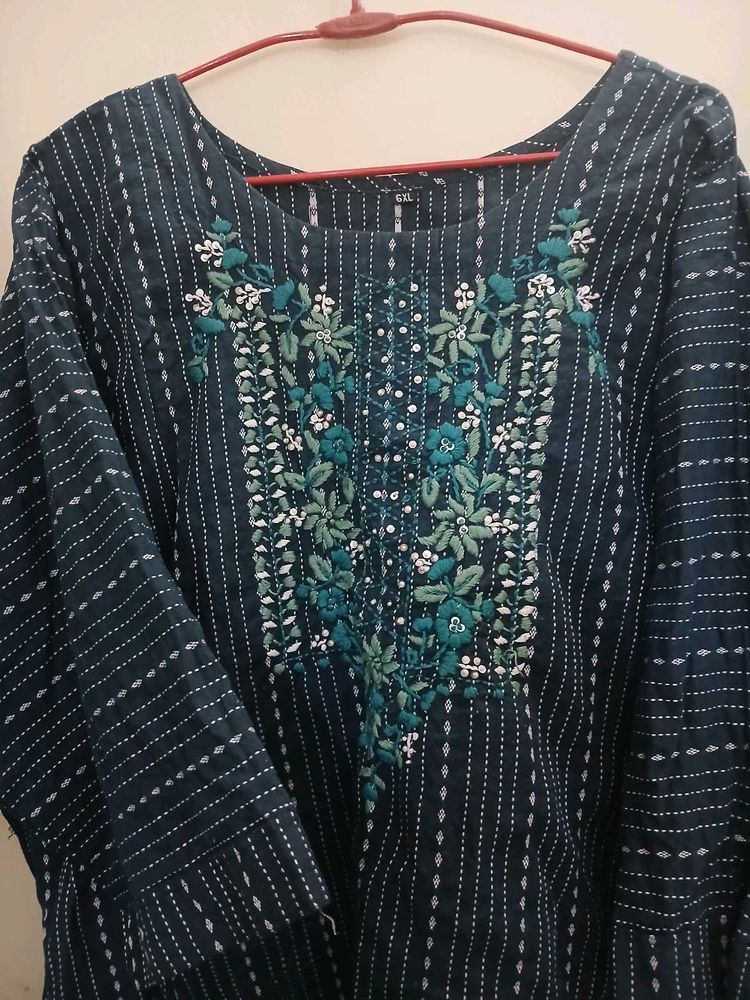 Embroided Straight Kurti