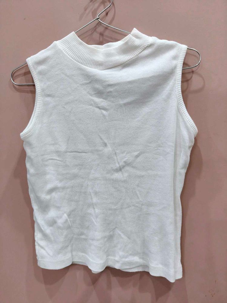 White Sleeveless Top