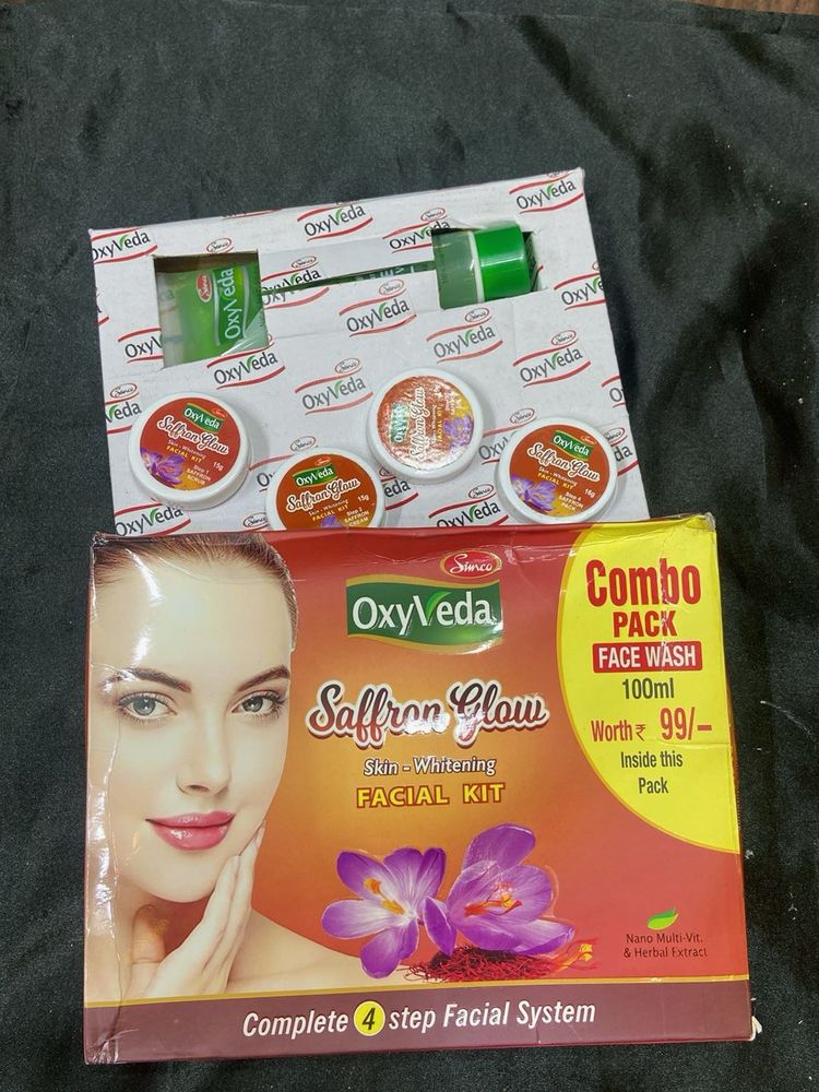 Oxyveda Saffron Glow Facial Kit