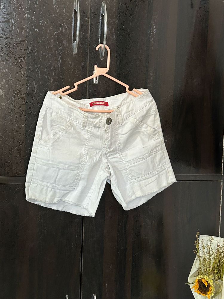 White Denim Shorts