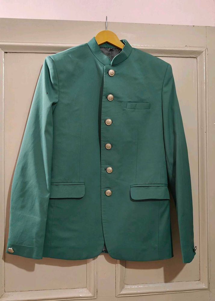 Sea Green Jodhpuri With Pant